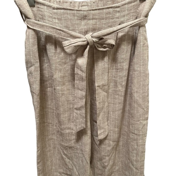 ANTHROPOLOGIE DREW Linen-Blend Pant Wide Leg Crop Tie Waist medium - Picture 6 of 7